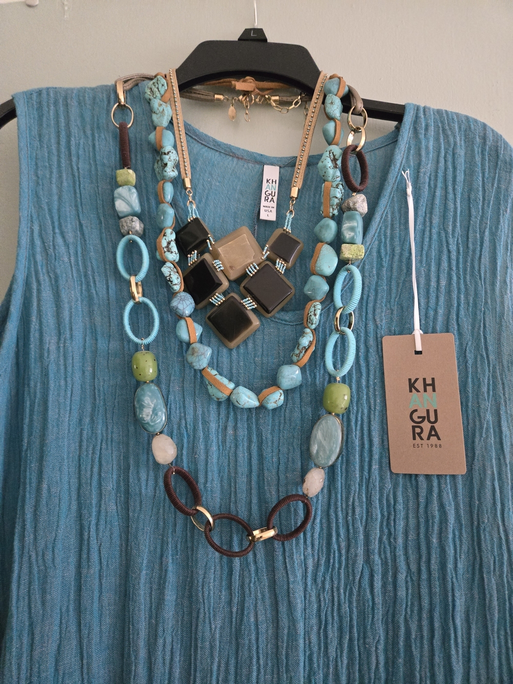 Turquoise Multi-Strand Statement Necklace